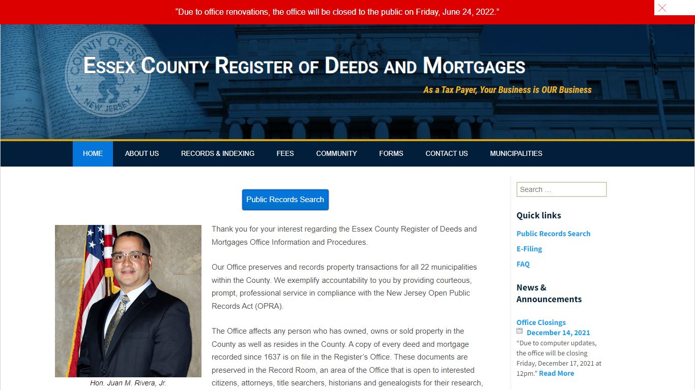 Essex County Register of Deeds and Mortgages | As a Tax ...
